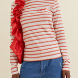 ALORA T-SHIRT - RED STRIPE