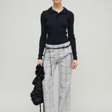 ARIANNA SEAMLESS POLO - BLACK
