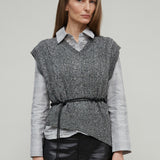 BELLE KNIT VEST - GREY