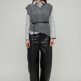 BELLE KNIT VEST - GREY