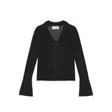 BERNADETTE KNIT SHIRT - BLACK