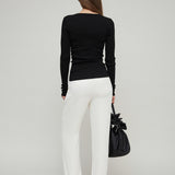 CLAIRE SEAMLESS CARDIGAN - BLACK
