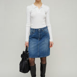 CLAUDIA DENIM SKIRT - BLUE