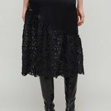 DONATELLA LONG SKIRT - BLACK