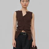 CLAIRE SEAMLESS TANKTOP - BROWN