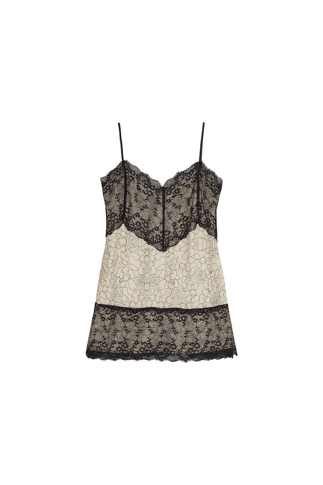 OpéraSPORT - Emma Top, Beige Print, Lace