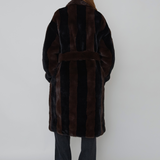 ESTELLE COAT - BLACK & BROWN