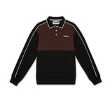 NICO UNISEX POLO SWEATER - BLACK/BROWN