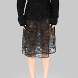 ALBA LONG SKIRT - BLACK