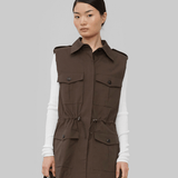 MAUD VEST - BROWN