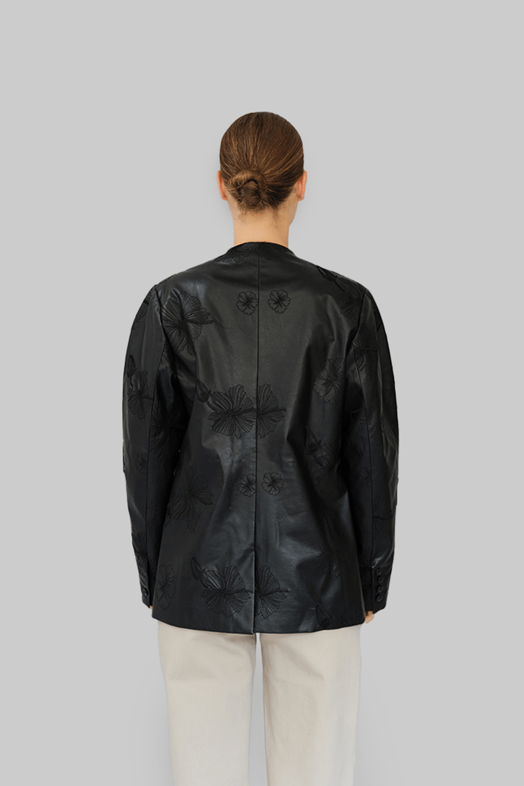 RUE VEGAN LEATHER JACKET - BLACK