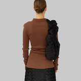 LAURA SEAMLESS SHIRT - BROWN