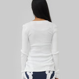 CLAIRE SEAMLESS TOP - WHITE