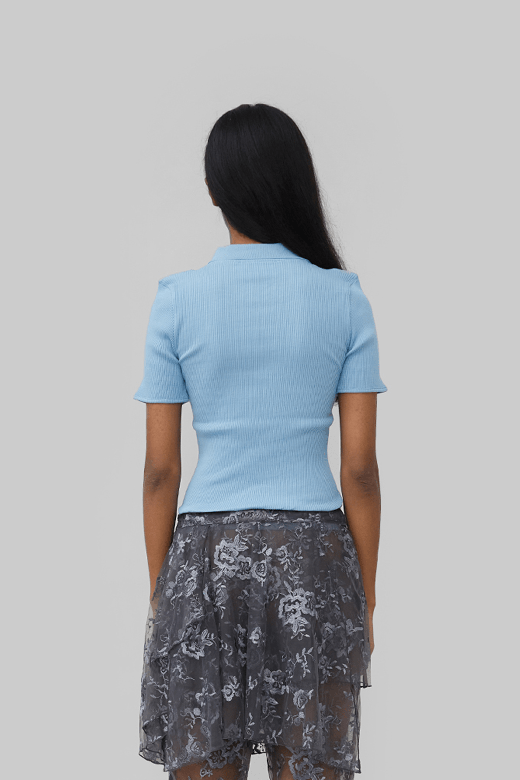 ELIA SEAMLESS POLO - BLUE