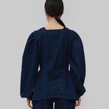 VERA DENIM TOP - BLUE
