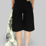 MIKA DENIM SHORTS - BLACK