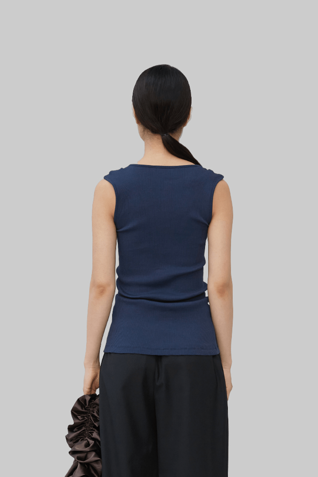 CLAIRE SEAMLESS TANKTOP - NAVY