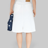ELLE DENIM SKIRT - WHITE