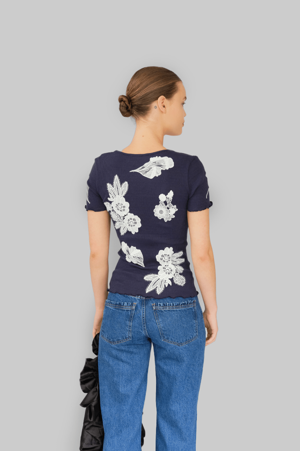 ELVA SEAMLESS T-SHIRT - NAVY