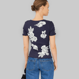 ELVA SEAMLESS T-SHIRT - NAVY