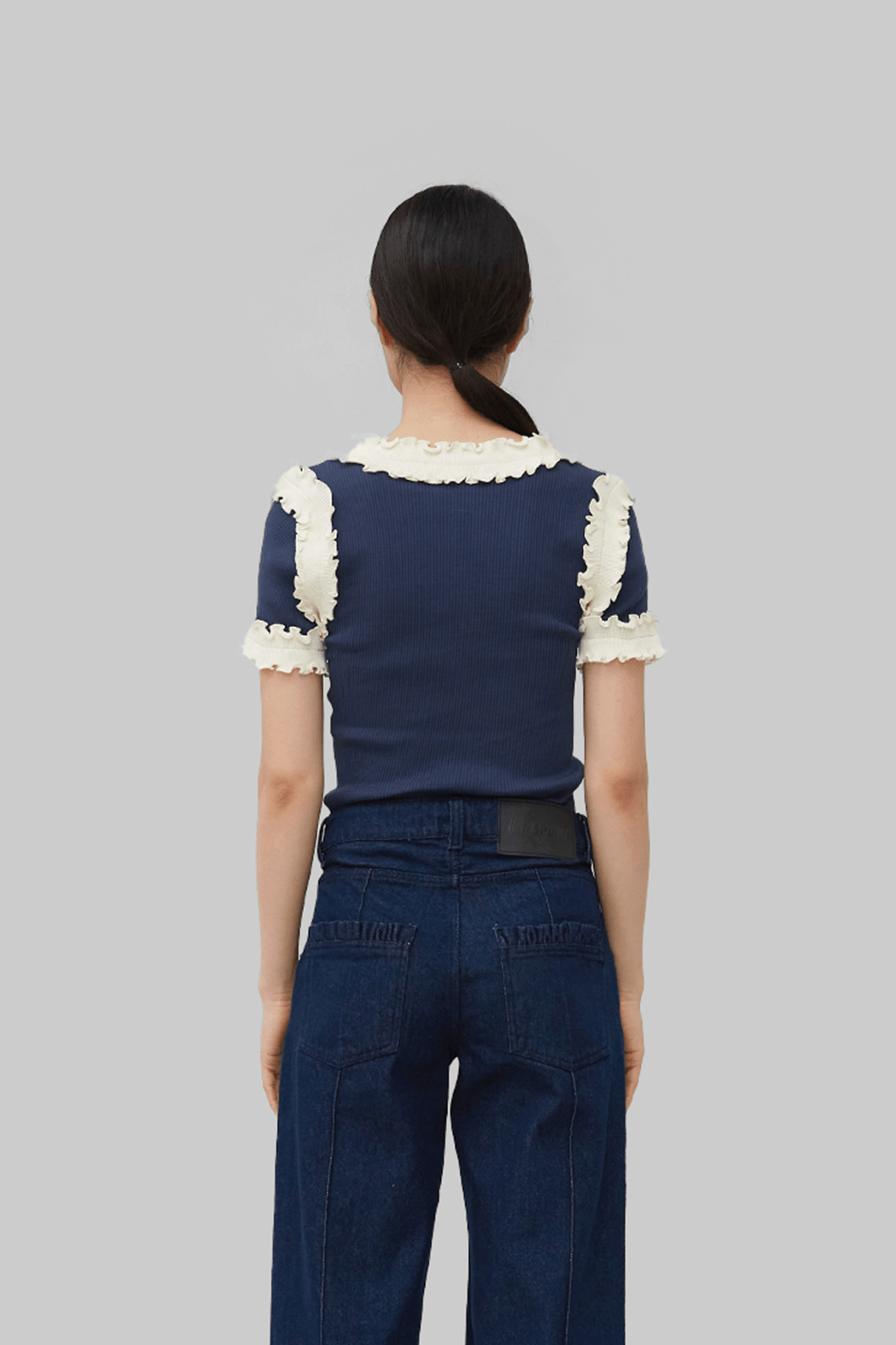 SOPHIE SEAMLESS TOP - NAVY