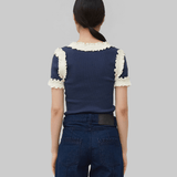SOPHIE SEAMLESS TOP - NAVY