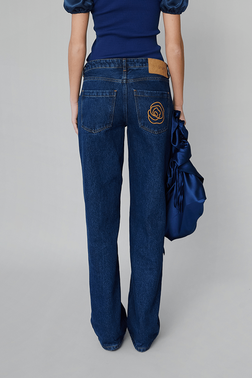OpéraSPORT -  Rose Straight Denim pants, Medium Blue