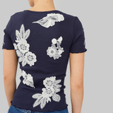 ELVA SEAMLESS T-SHIRT - NAVY