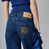OpéraSPORT -  Rose Straight Denim pants, Medium Blue