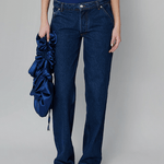 OpéraSPORT -  Rose Straight Denim pants, Medium Blue
