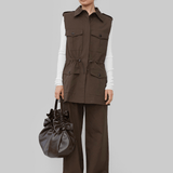 MAUD VEST - BROWN