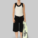 MIKA DENIM SHORTS - BLACK