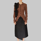 LAURA SEAMLESS SHIRT - BROWN