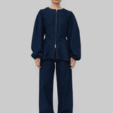 VERA DENIM TOP - BLUE