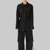 MAUD CARGO JACKET - BLACK