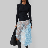 NONA LONG SKIRT - BLUE