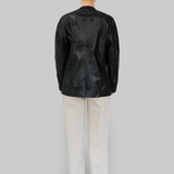 RUE VEGAN LEATHER JACKET - BLACK