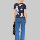 ELVA SEAMLESS T-SHIRT - NAVY