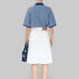 ELLE DENIM SKIRT - WHITE
