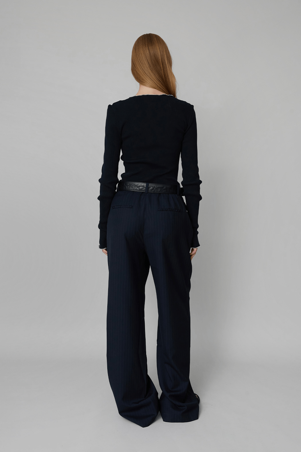 OpéraSPORT - Helena Trouser, navy striped