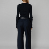 OpéraSPORT - Helena Trouser, navy striped