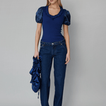 OpéraSPORT -  Rose Straight Denim pants, Medium Blue