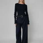 OpéraSPORT - Helena Trouser, navy striped