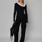 OpéraSPORT - Rose Straight Denim - Black