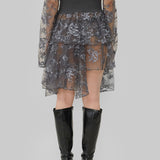 NONA SHORT SKIRT - CORAL SMOKE