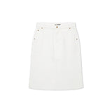 ELLE DENIM SKIRT - WHITE